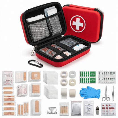 EXITON LifeKit 103 – Complete Emergency First Aid Kit for Home, Car, Travel & Outdoor Adventures