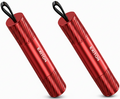Two Exton products, Two  red